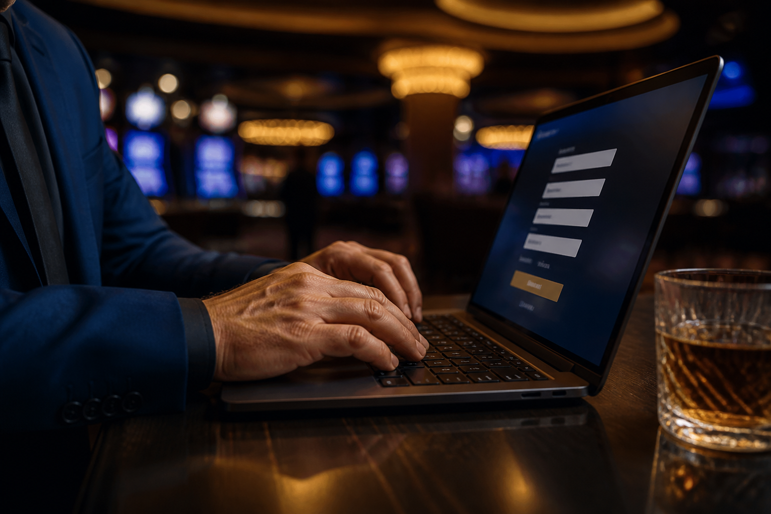 FS Casino regisztráció laptopon